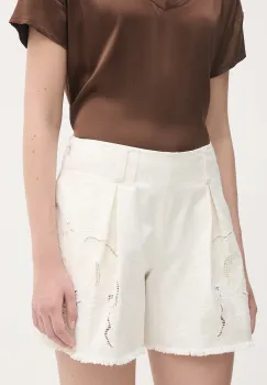 Luisa Spagnoli pantaloni scurti femei din denim Acile imagine