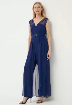 Luisa Spagnoli salopeta PARODIA culoarea albastru marin, cu decolteu in v, 540696 imagine