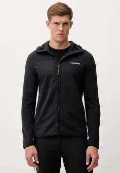 Mammut hanorac in aer liber Tamaro culoarea negru, cu gluga, uni, 1014.06490 imagine