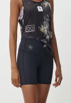 Mammut pantaloni scurti sport Massone femei, culoarea negru, neted, high waist imagine