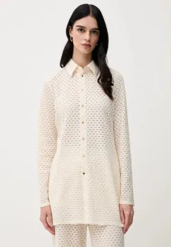 Marc Aurel camasa culoarea bej, cu guler clasic, regular, 6327-7000-93428 imagine