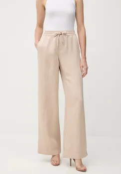 Marc Aurel pantaloni culoarea bej, lat, high waist, 1688-1000-93438 imagine