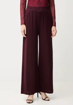 Marc Aurel pantaloni culoarea bordo, lat, high waist, 1891-7000-73813 imagine