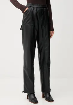 Marc Aurel pantaloni culoarea negru, drept, high waist, 1909-2000-93332 imagine