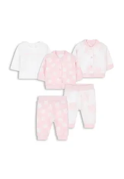 Marc Jacobs set pentru bebelusi din bumbac cu doua fete culoarea roz, W60693 imagine