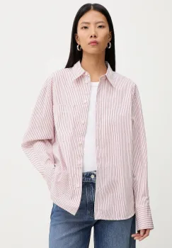 Marc O'Polo camasa din bumbac culoarea alb, cu guler clasic, relaxed, 600081342009 imagine