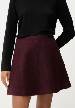 Marc O'Polo fusta cu lana culoarea bordo, mini, evazati, 5000007561 imagine