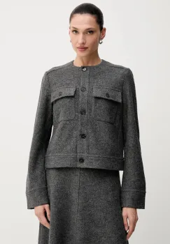 Marc O'Polo jacheta din amestec de lana culoarea gri, de tranzitie, 510607774129 imagine