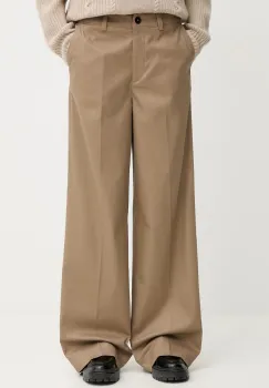 Marc O'Polo pantaloni culoarea bej, lat, high waist, 600001910009 imagine