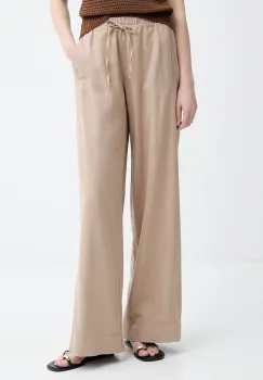 Marc O'Polo pantaloni wide leg pentru femei, cu amestec de in imagine