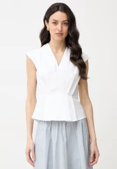 Marella bluza tip camasa pentru femei, din bumbac cu elastan BAZAR imagine