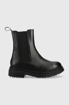 Marella ghete chelsea de piele Cuscino femei, culoarea negru, cu toc plat imagine