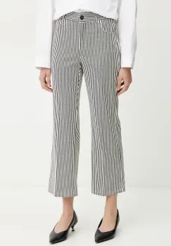 Marella pantaloni Emme by Marella femei, culoarea alb, drept, medium waist, 2515131101200 imagine