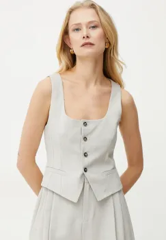 Marella vesta INDIO culoarea gri, un singur rand de nasturi, 2513151021200 imagine