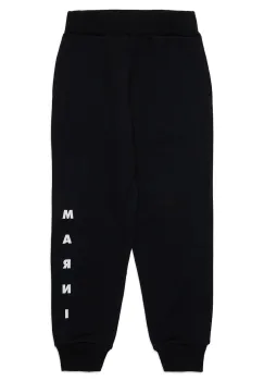 Marni pantaloni de trening pentru copii MP72U TROUSERS culoarea negru, cu imprimeu, M01218 imagine