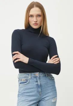 MAX&Co. pulover femei, culoarea bleumarin, light, cu guler, 2518361054200 imagine