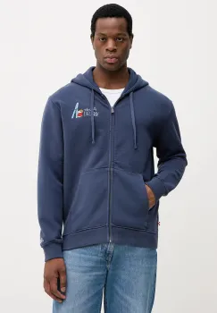 MC2 Saint Barth hanorac de bumbac culoarea bleumarin, cu gluga, cu imprimeu, MER0001 imagine