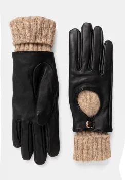 Medicine manusi de piele femei, culoarea negru imagine