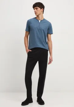 Medicine pantaloni culoarea negru, cu fason chinos imagine