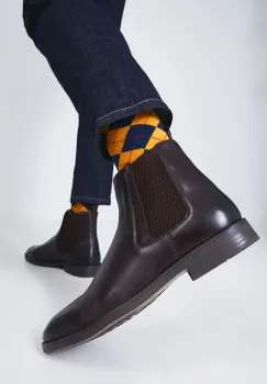 Medicine pantofi de piele barbati, culoarea maro imagine