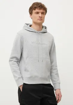 Michael Kors bluza barbati, culoarea gri, cu gluga, cu imprimeu, CR552G25MF imagine