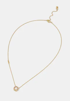 Michael Kors colier cu pandantiv de dama din argint placat cu aur cu zirconiu cubic imagine