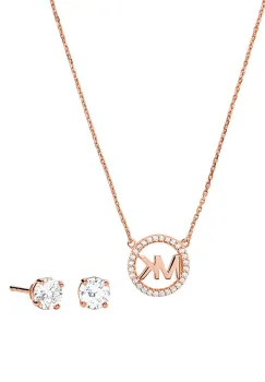 Michael Kors colier si cercei din argint placat cu aur MKC1260AN791 imagine