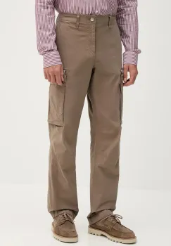 Michael Kors pantaloni culoarea maro, cu fason cargo, CS5304LHBY imagine