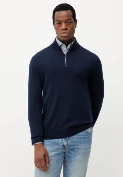 Michael Kors pulover de lana culoarea bleumarin, light, cu turtleneck, CR1601Z7AP imagine