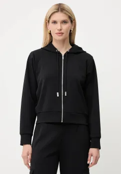 MICHAEL Michael Kors bluza culoarea negru, cu gluga, uni, MT551SSE45 imagine