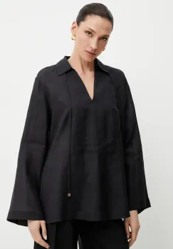 MICHAEL Michael Kors bluza femei, culoarea negru, uni, MS540SPH7A imagine