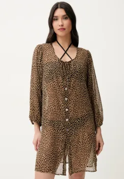 MICHAEL Michael Kors camasa culoarea maro, regular, MM54791 imagine