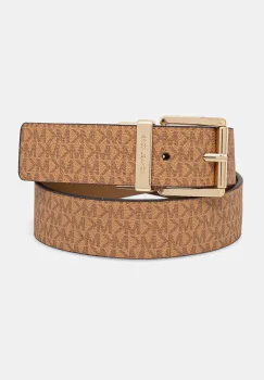 MICHAEL Michael Kors curea de piele cu doua fete femei, culoarea maro imagine