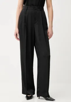 MICHAEL Michael Kors pantaloni culoarea negru, drept, high waist, MT530VRAYJ imagine