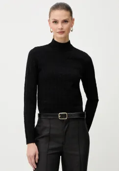 MICHAEL Michael Kors pulover culoarea negru, cu turtleneck, MF5619YJWV imagine
