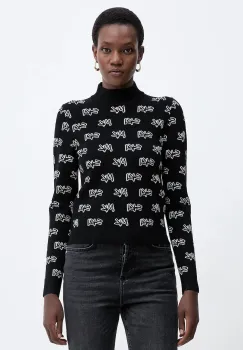 MICHAEL Michael Kors pulover culoarea negru, light, cu turtleneck, MF561COK0M imagine