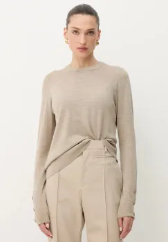 MICHAEL Michael Kors pulover de lana culoarea bej, light, MT5619D4VR imagine