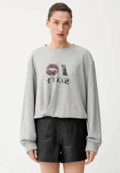 Miss Sixty hanorac din amestec de lana culoarea gri, cu imprimeu, 6S3TJ59000 imagine