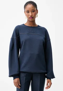 MM bluza MOGOL culoarea bleumarin, cu imprimeu, 2526926017600 imagine