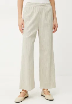 MM pantaloni femei, culoarea bej, drept, high waist, 2516781038600 imagine