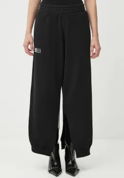 MM6 Maison Margiela pantaloni de trening din bumbac culoarea negru, uni, S52KA0546.M25025.900 imagine