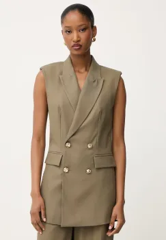 Morgan vesta cu doua randuri de nasturi pentru femei, cu vascoza imagine