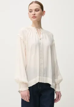 Mos Mosh bluza femei, culoarea bej, neted, 168140 imagine