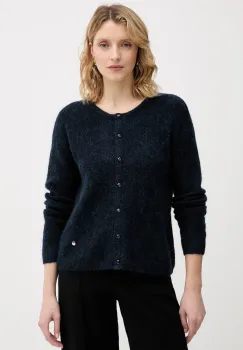 Mos Mosh cardigan cu alpaca Almine culoarea bleumarin, light, 158680 imagine