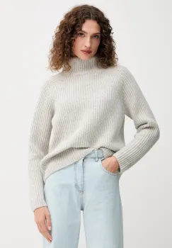 Mos Mosh pulover de lana culoarea gri, cu guler, 165750 imagine