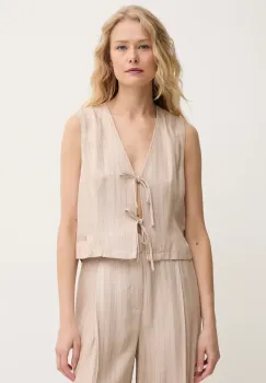 Mos Mosh vesta culoarea bej, un singur rand de nasturi, 169590 imagine