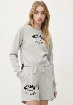 Moschino Jeans pulover de bumbac culoarea gri, light, 0907 3201 imagine