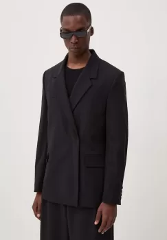 MSGM geaca de lana culoarea negru, 3740MG05.247506 imagine