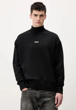 MSGM hanorac de bumbac culoarea negru, cu imprimeu imagine