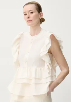 MUNTHE bluza FULTON femei, culoarea bej, neted, 251104325132 imagine